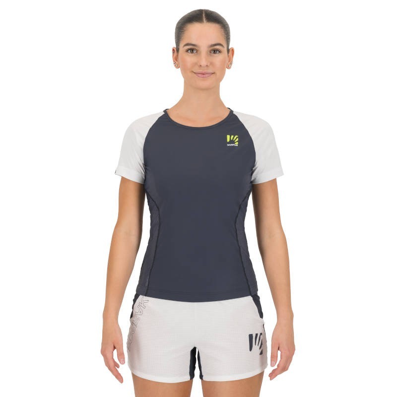Kvinner t-skjorte Karpos Lavaredo Evo W Jersey ombre blå / lys hvit Kvinner t-skjorte Karpos Lavaredo Evo W Jersey ombre blå / lys hvit